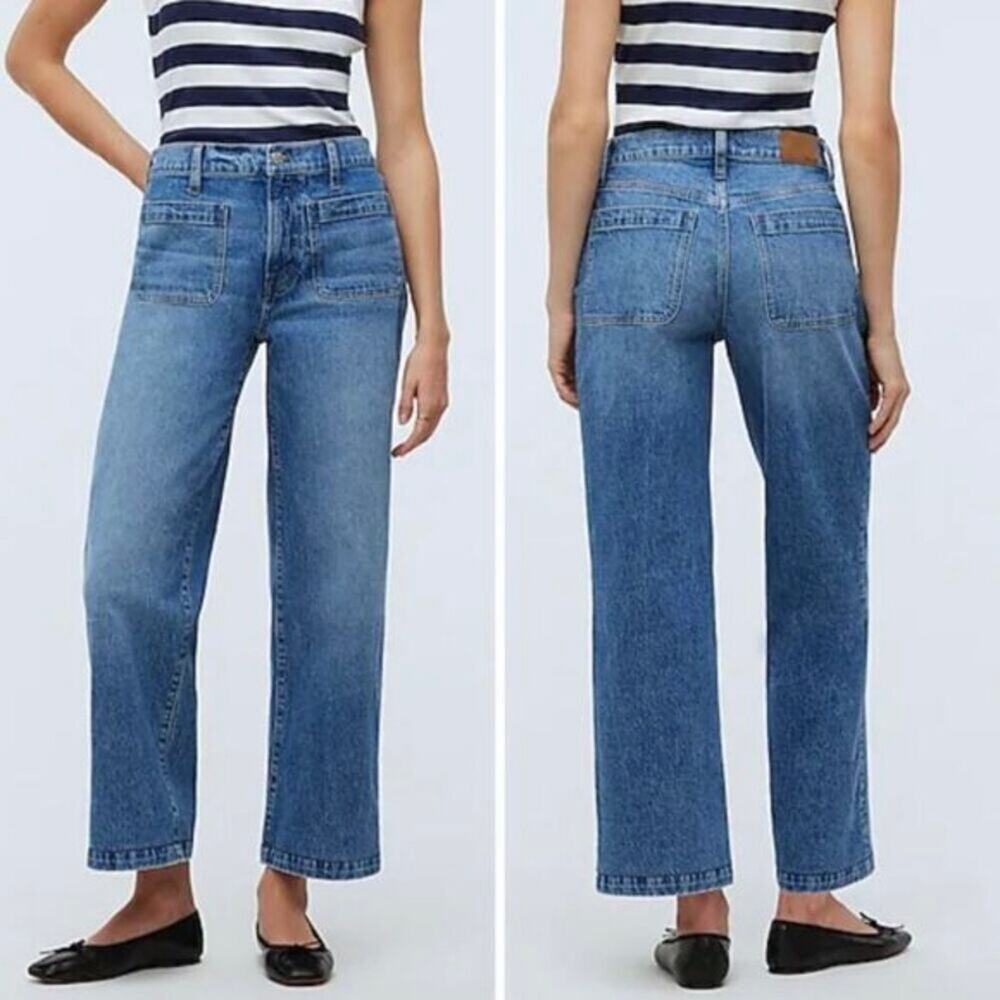 Classic High-Rise Straight Jeans in Medium Blue